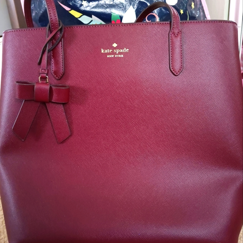 Kate Spade Burgundy Tote Bag